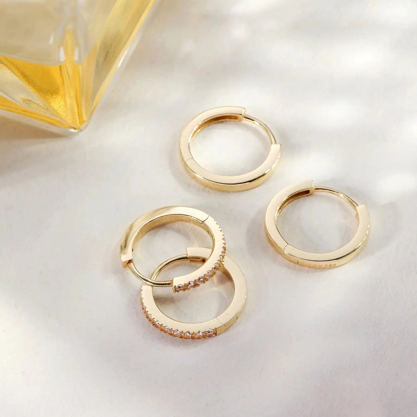 Moissanite Huggie Hoops (12mm)