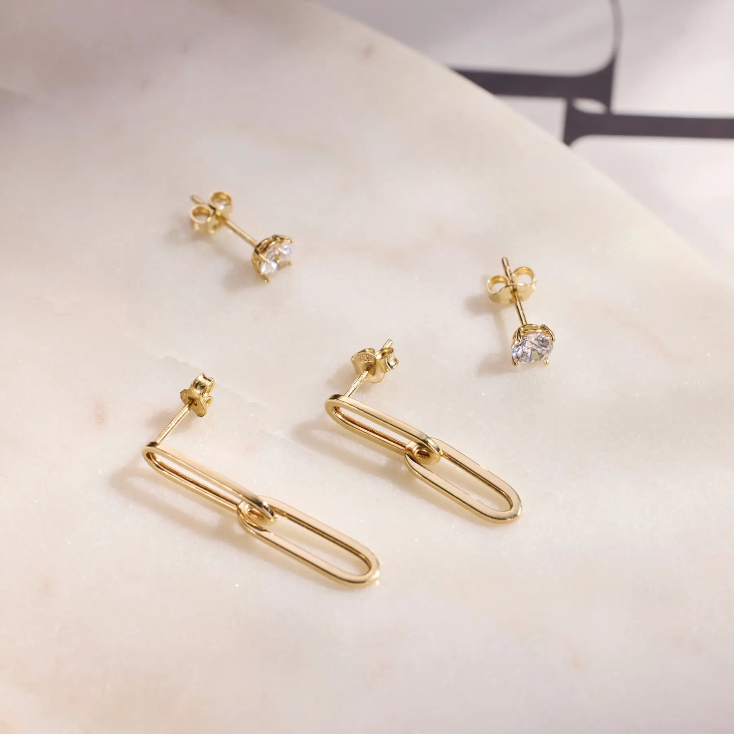 Four Prong Round Cut Cubic Zirconia Studs