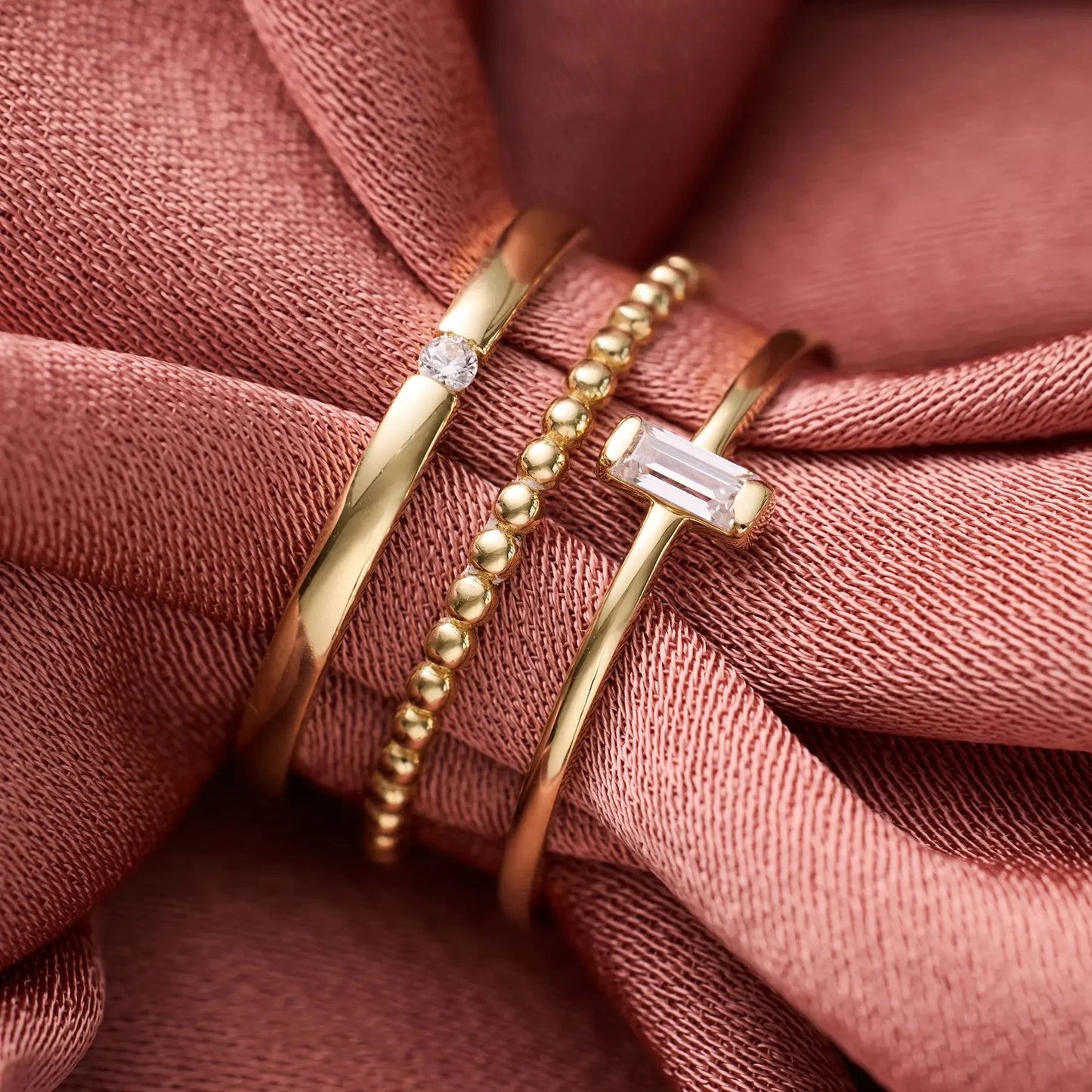 Beaded Stacker Ring