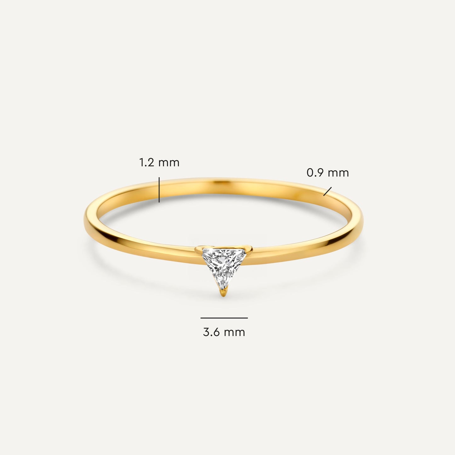 Trillion Cut Moissanite Ring