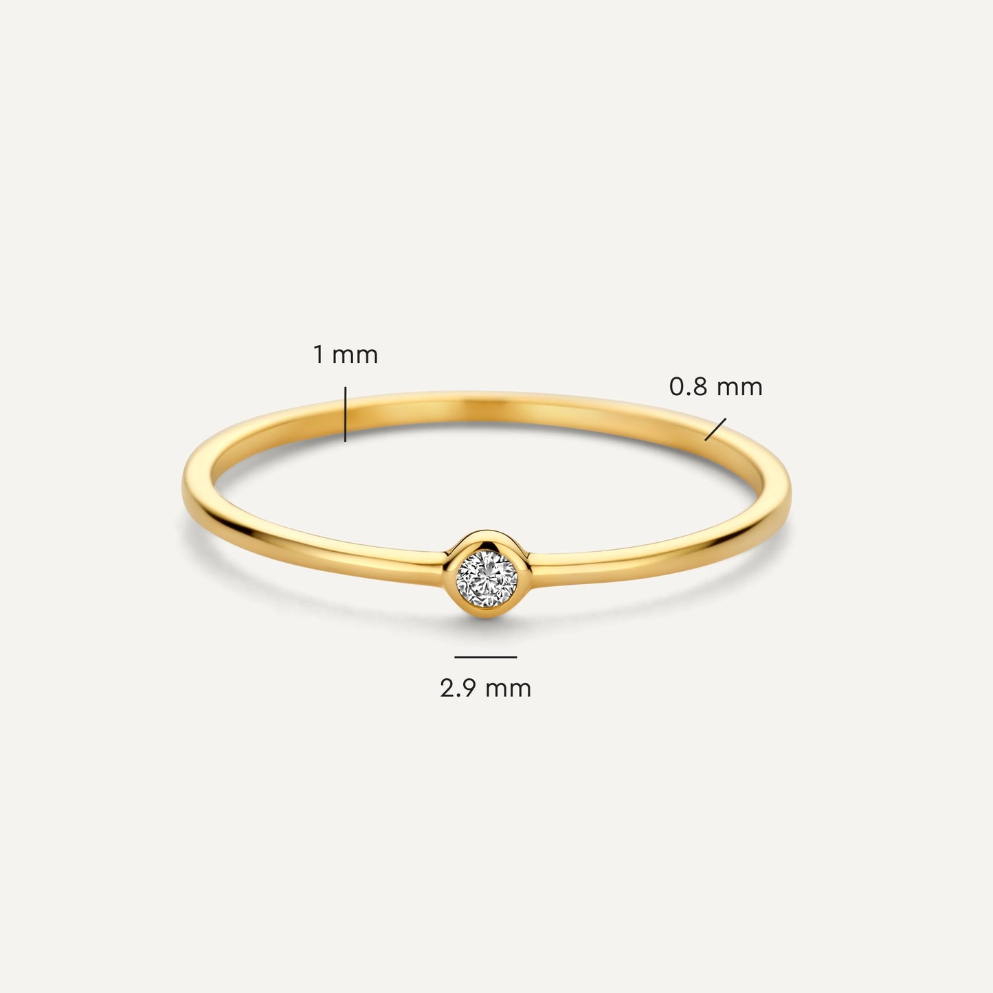 Mini Cubic Moissanite Ring