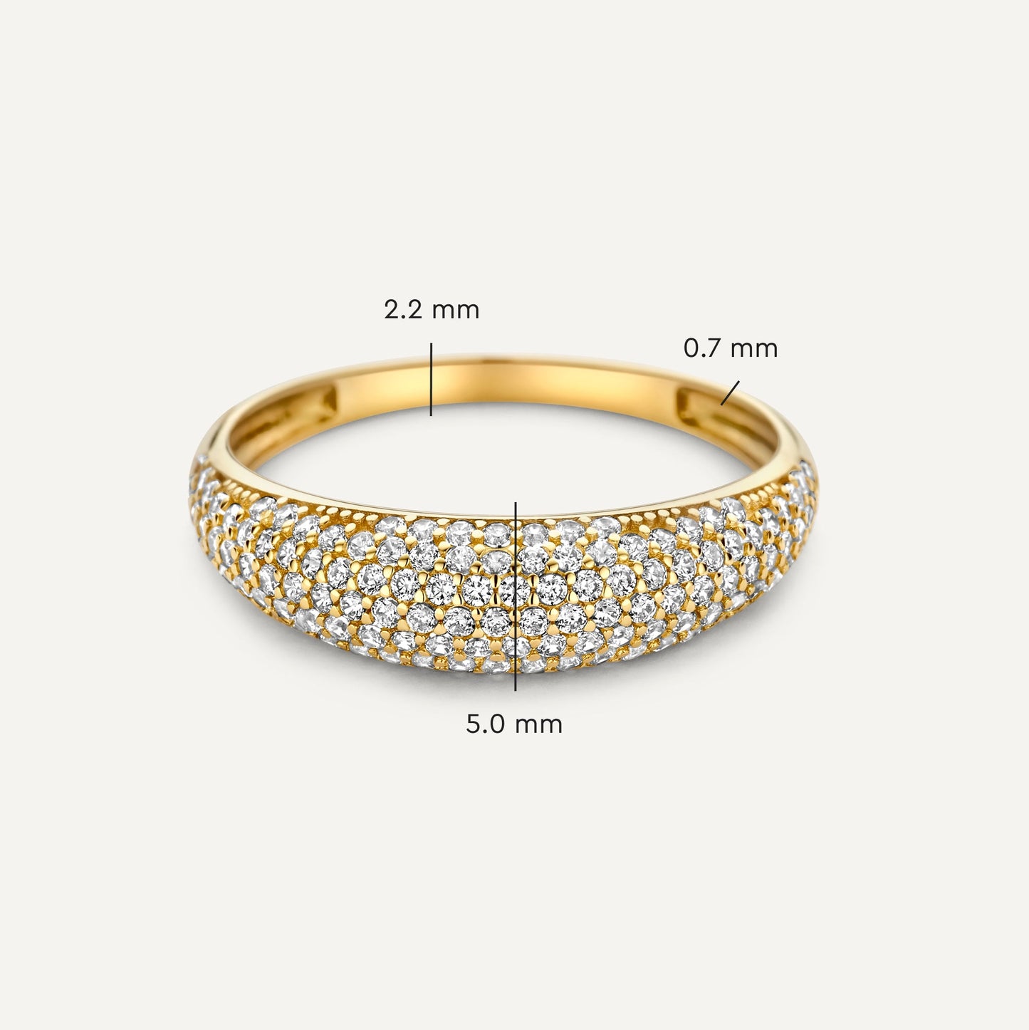 Moissanite Dome Ring