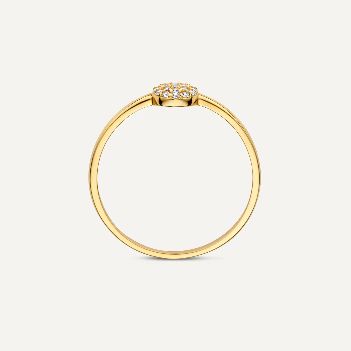 Pav¨¦ Cubic Zirconia Round Ring