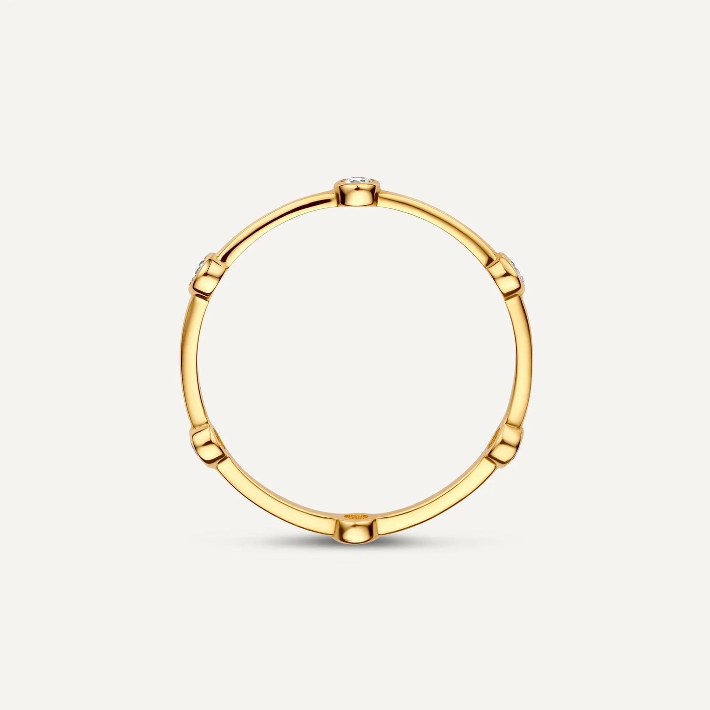 Six Bezel Set Moissanite Band Ring