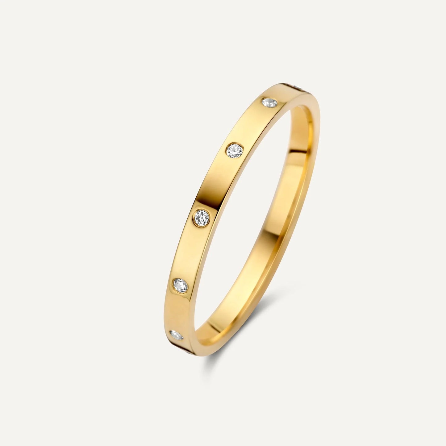 Bezel Set Moissanite Eternity Ring