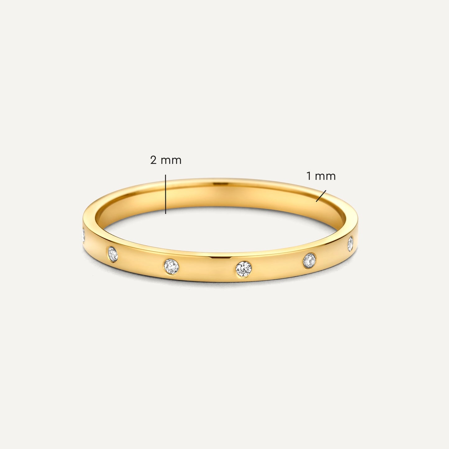Bezel Set Moissanite Eternity Ring