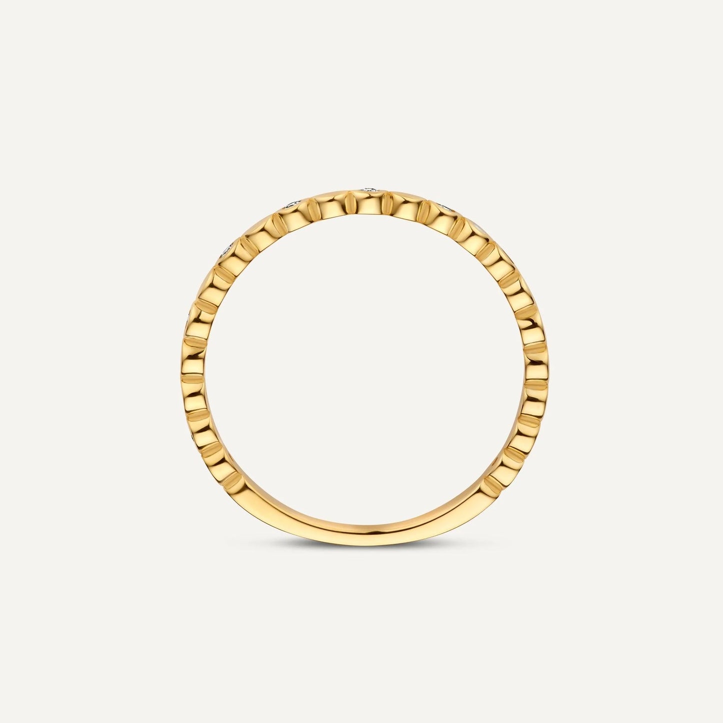 Sparkling Moissanite Bezel Dot Eternity Ring
