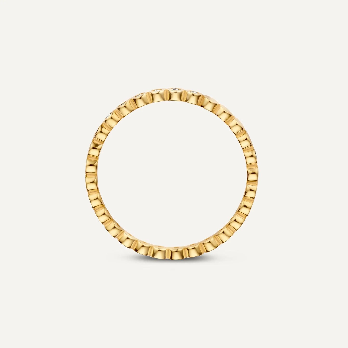 Moissanite Bezel Dot Eternity Ring