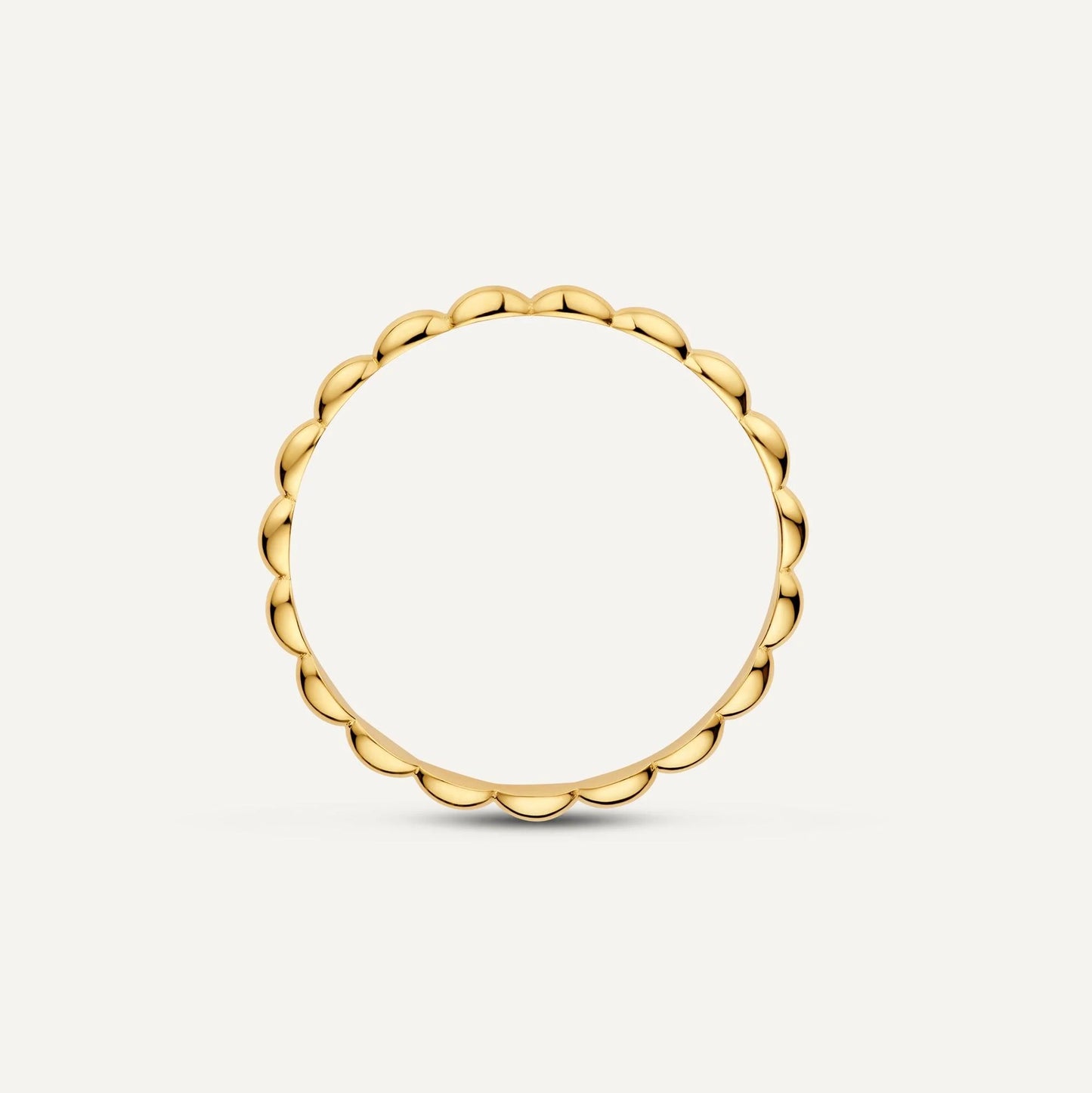 Oval Beaded Stacker Ring