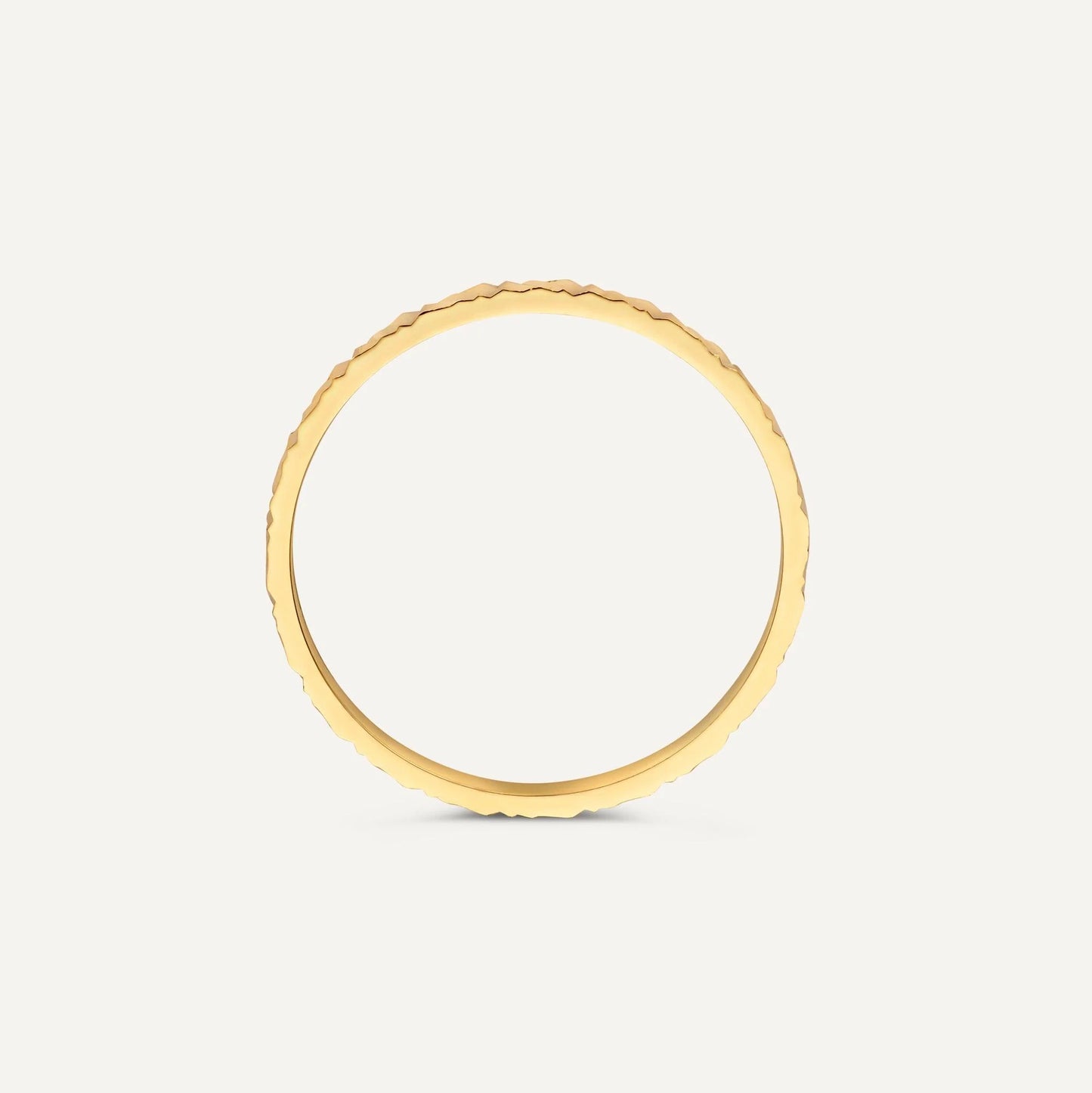 Diamond Cut Stacker Ring