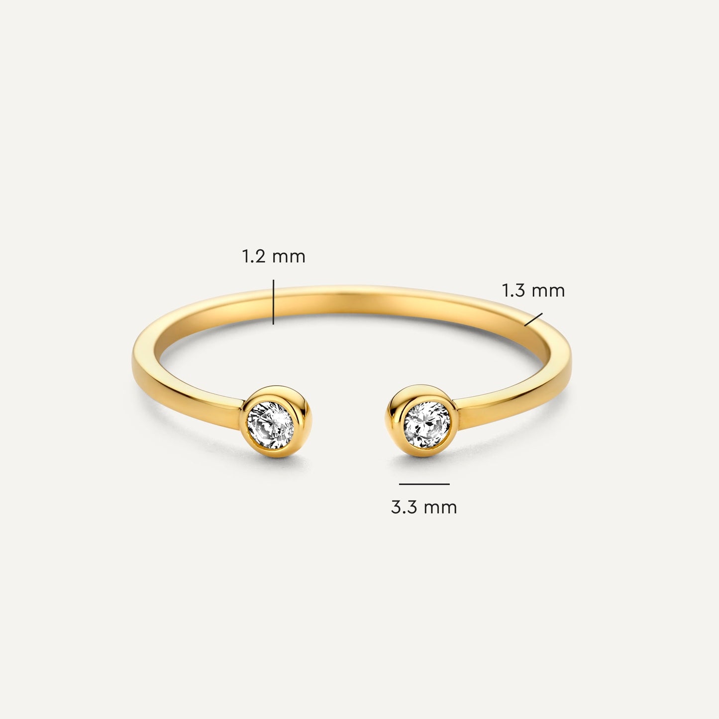 Moissanite Open Stacker Ring