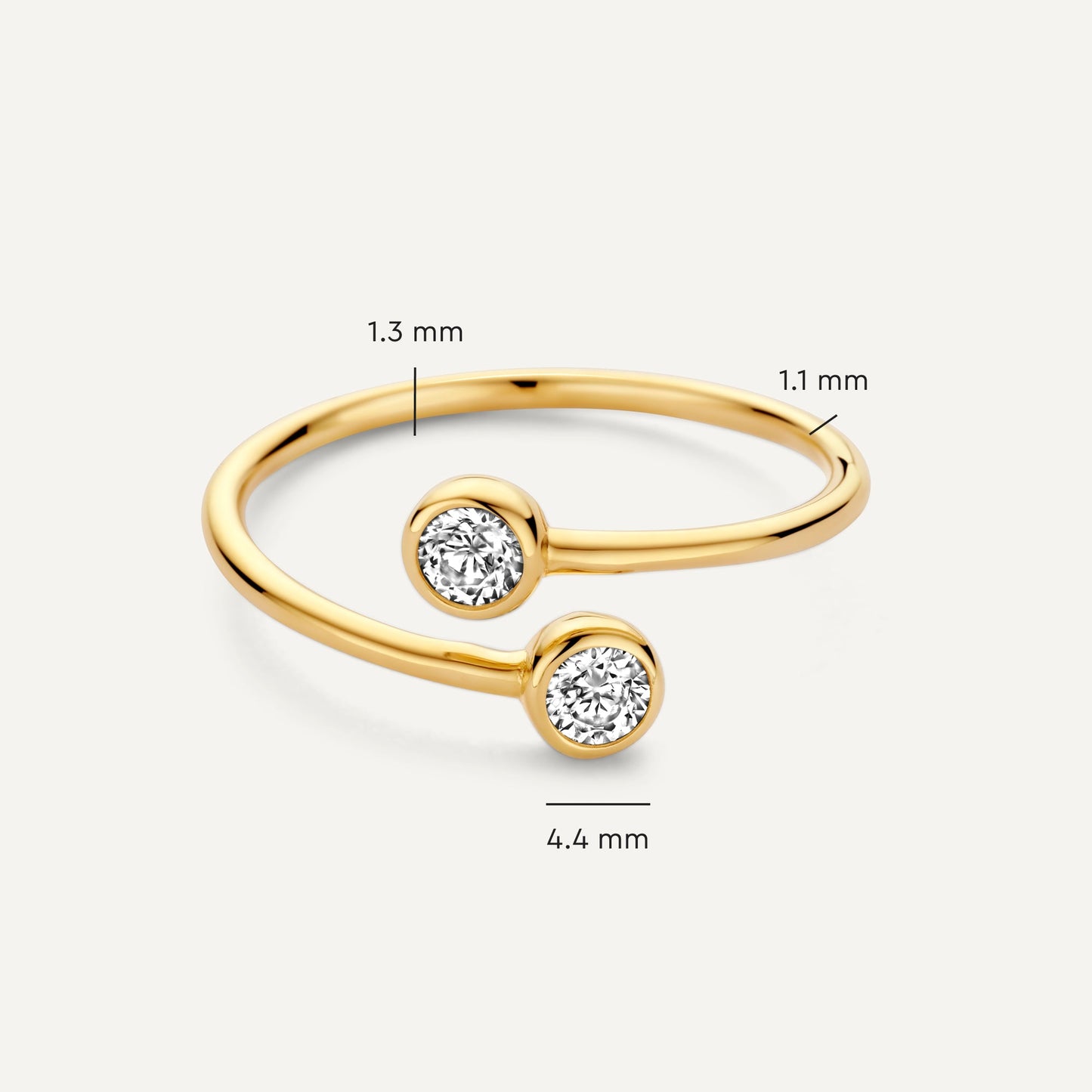 Moissanite Open Spiral Ring