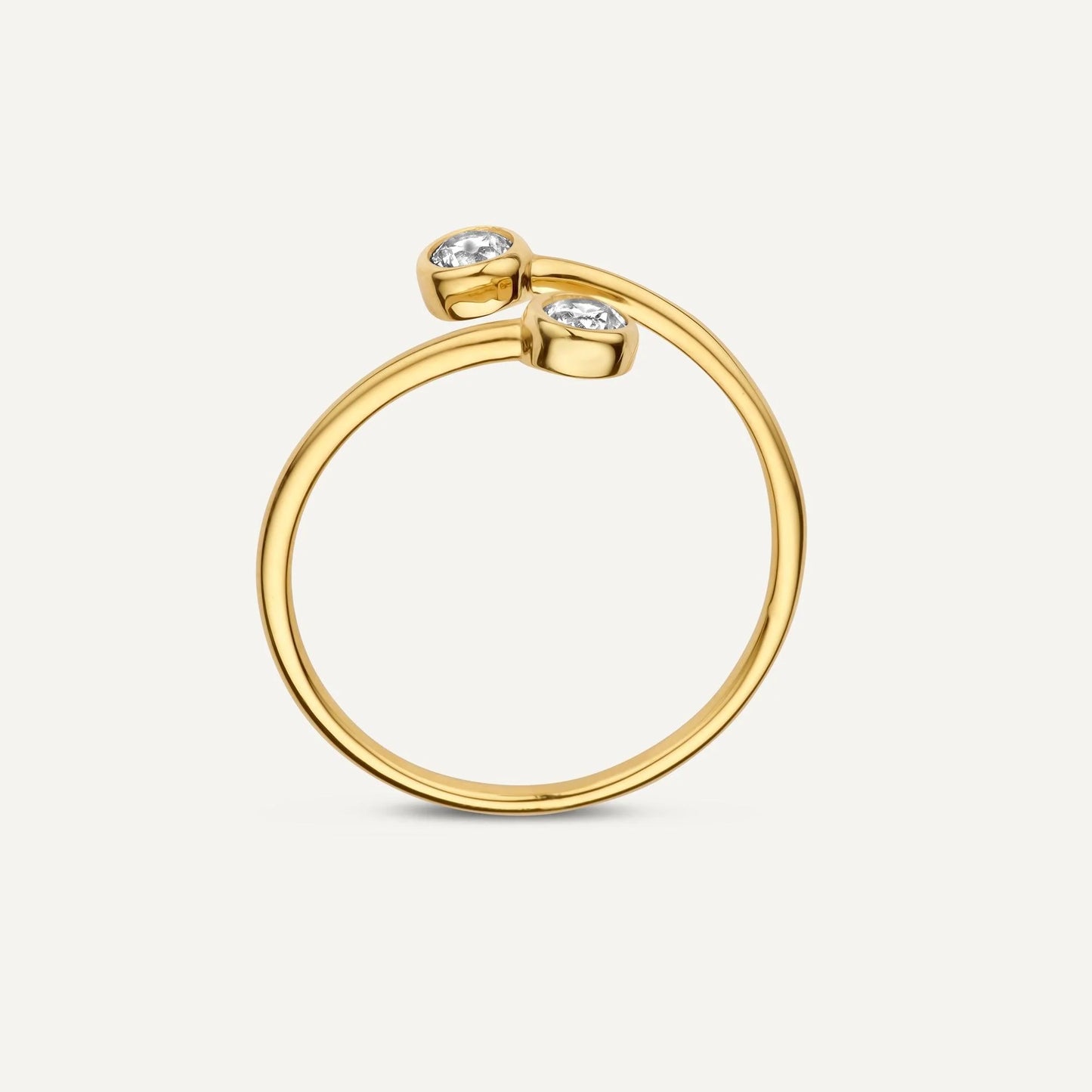 Moissanite Open Spiral Ring