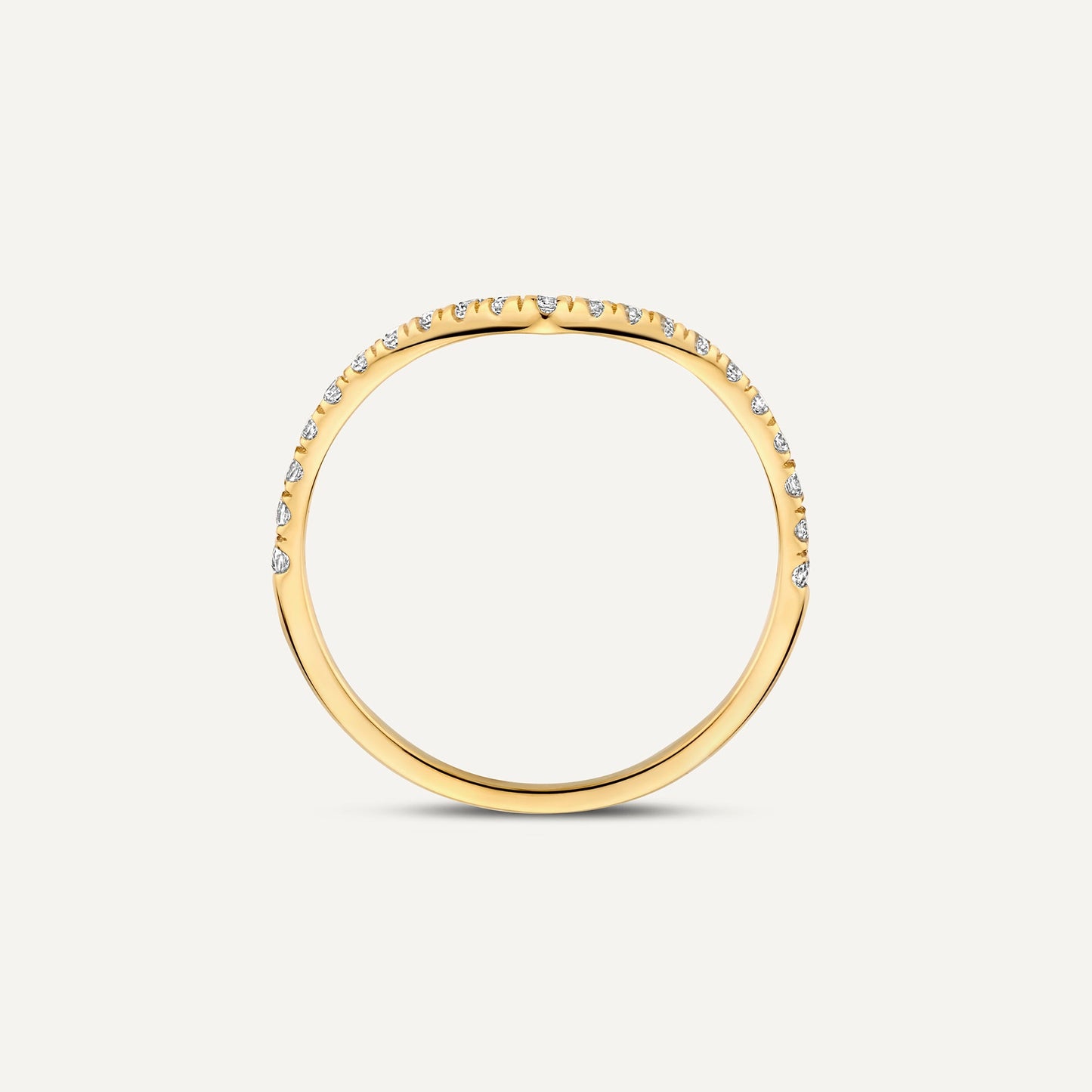 Cubic Zirconia Wishbone Ring