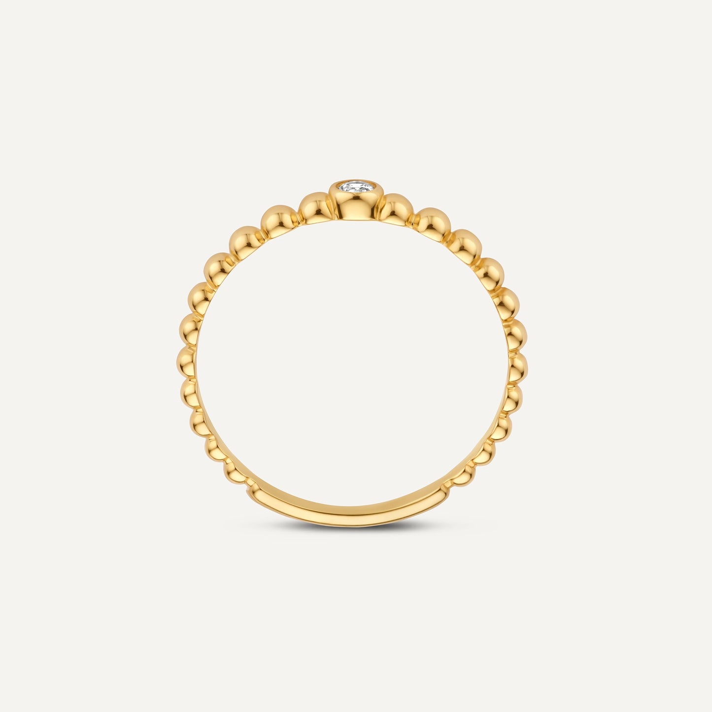 Beaded Cubic Zirconia Ring