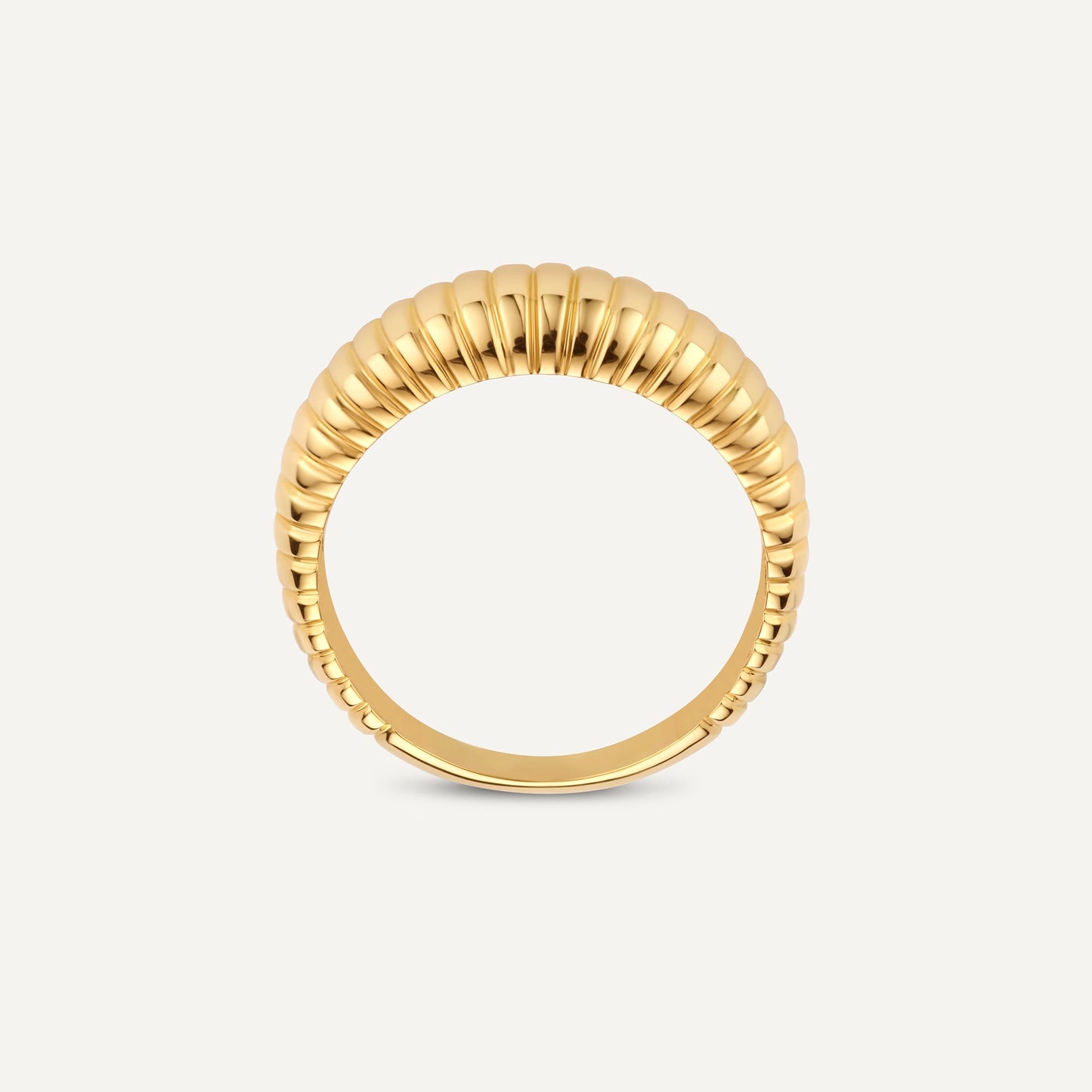 Ridged Dome Ring