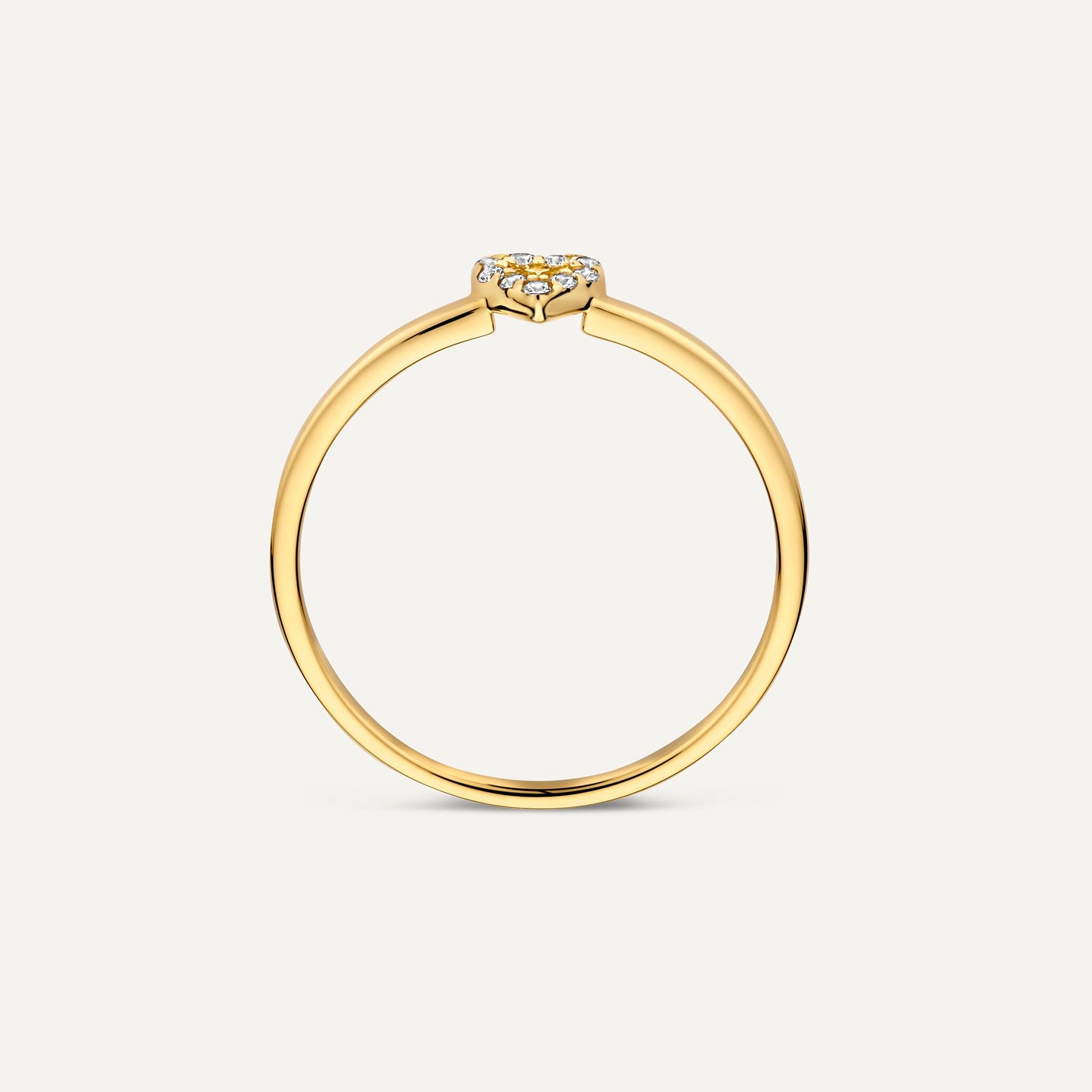 Pav¨¦ Cubic Zirconia Open Heart Ring