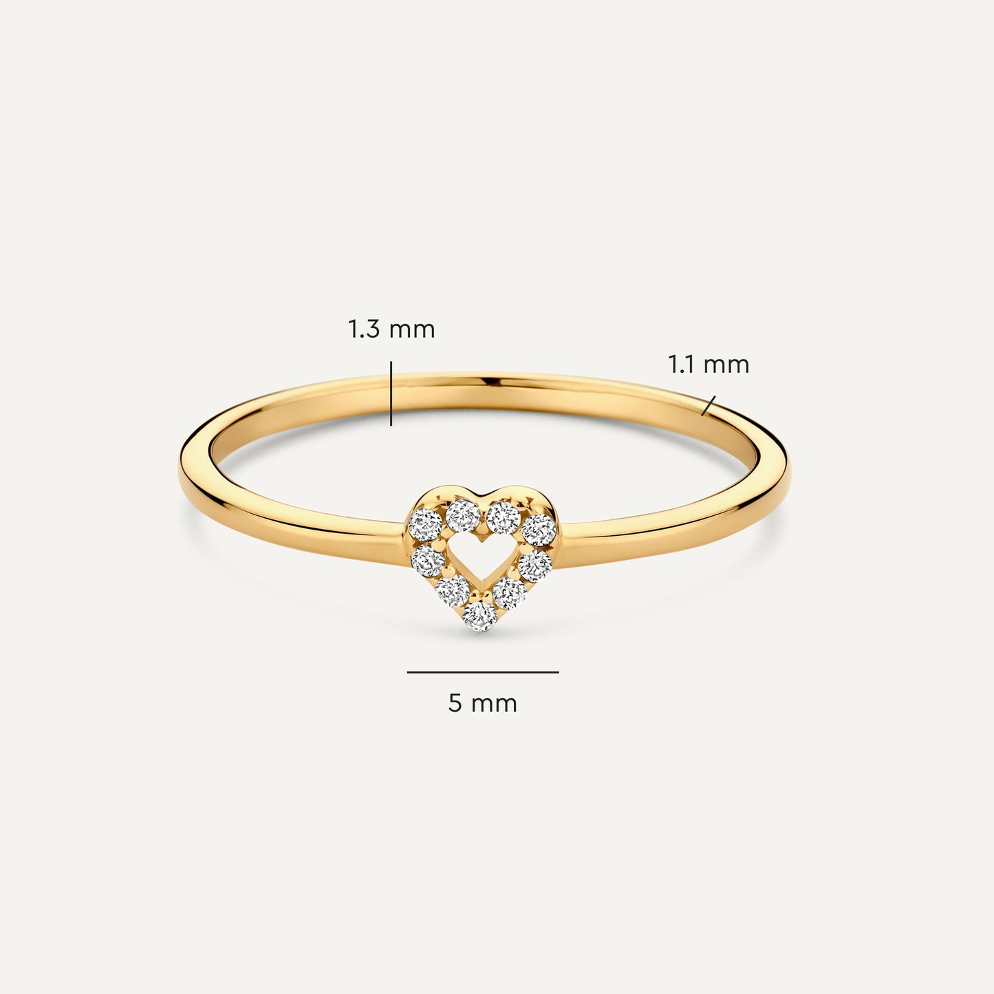 Pav¨¦ Cubic Zirconia Open Heart Ring