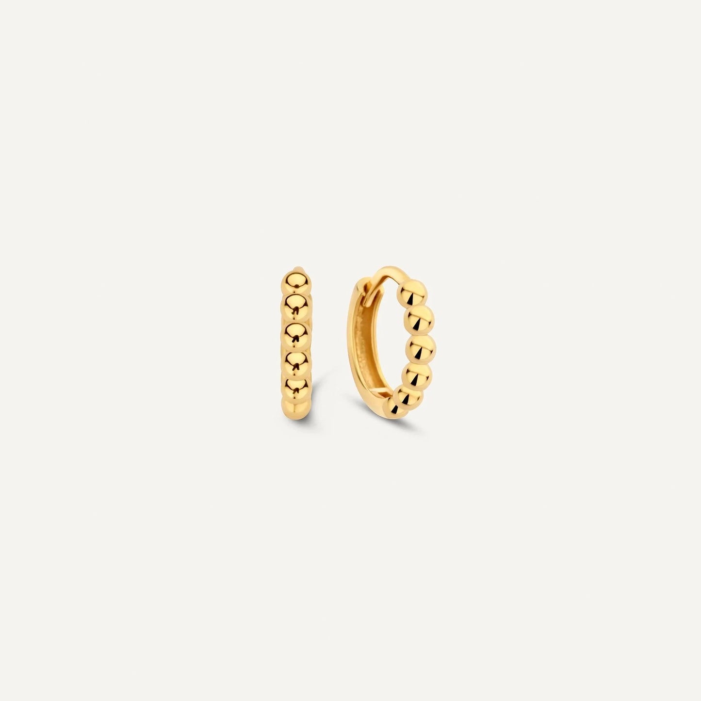 Beaded Small Huggie Hoops (10mm)
