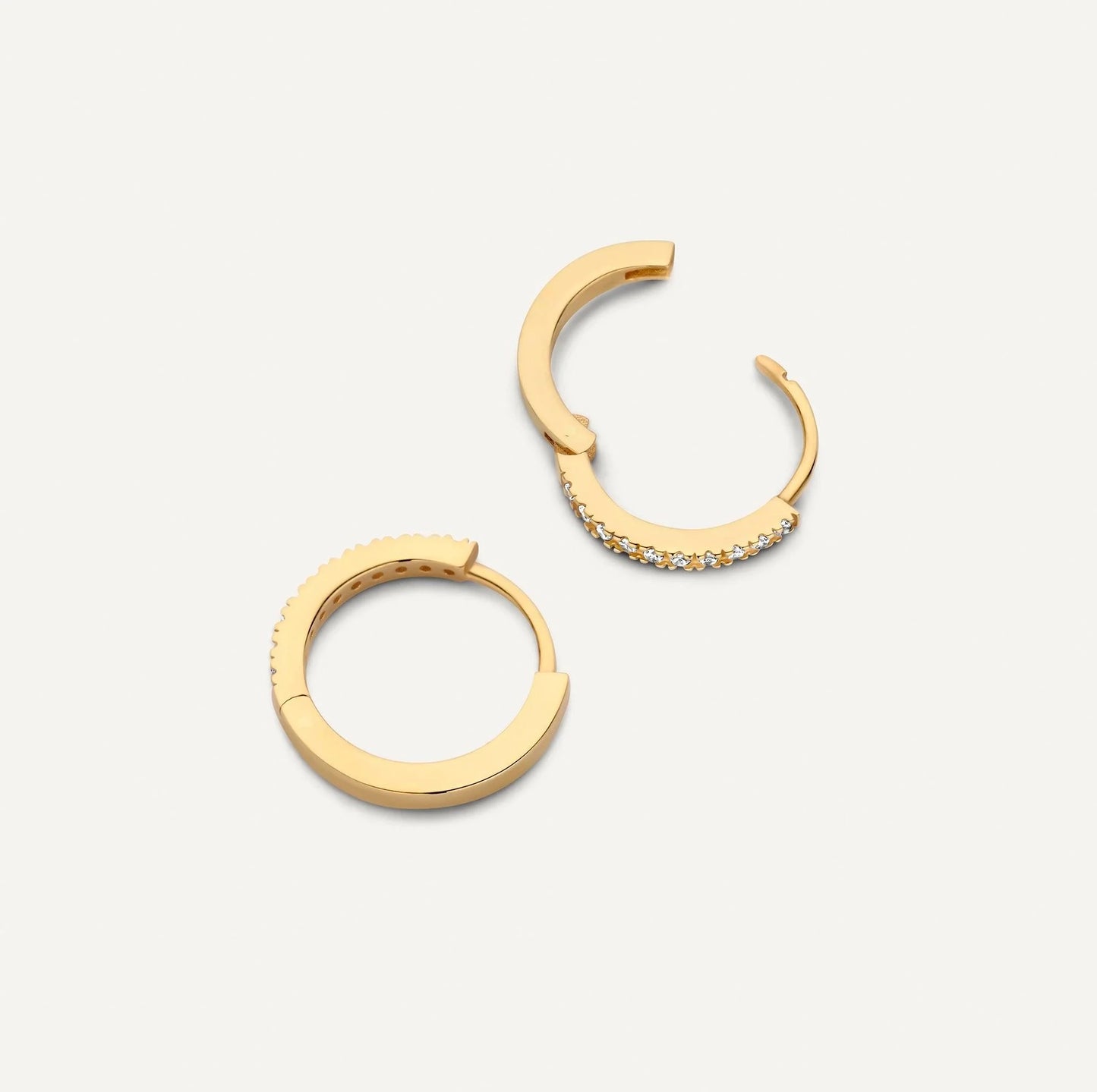 Moissanite Huggie Hoops (12mm)