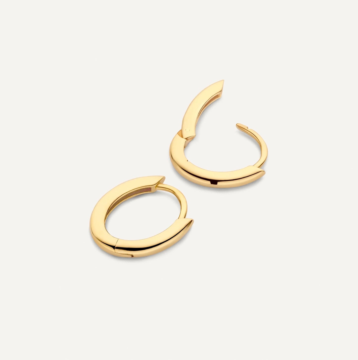 Oval Huggie Hoops (12mm)