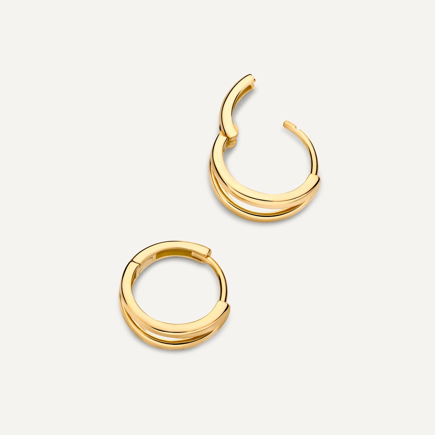 Essential Double Huggie Hoops (12mm)