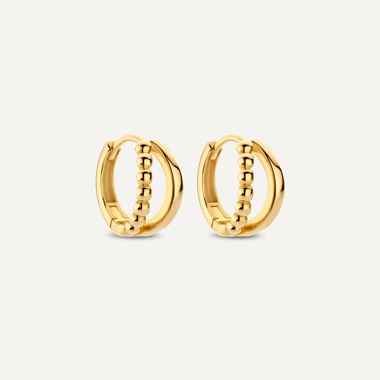 Beaded Double Huggie Hoops (12mm)