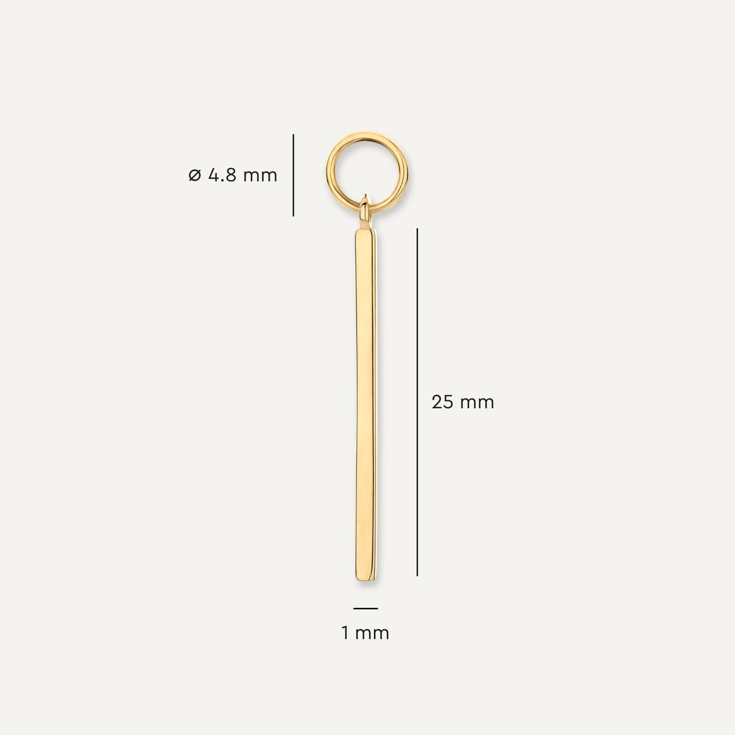 Bar Hoop Charm