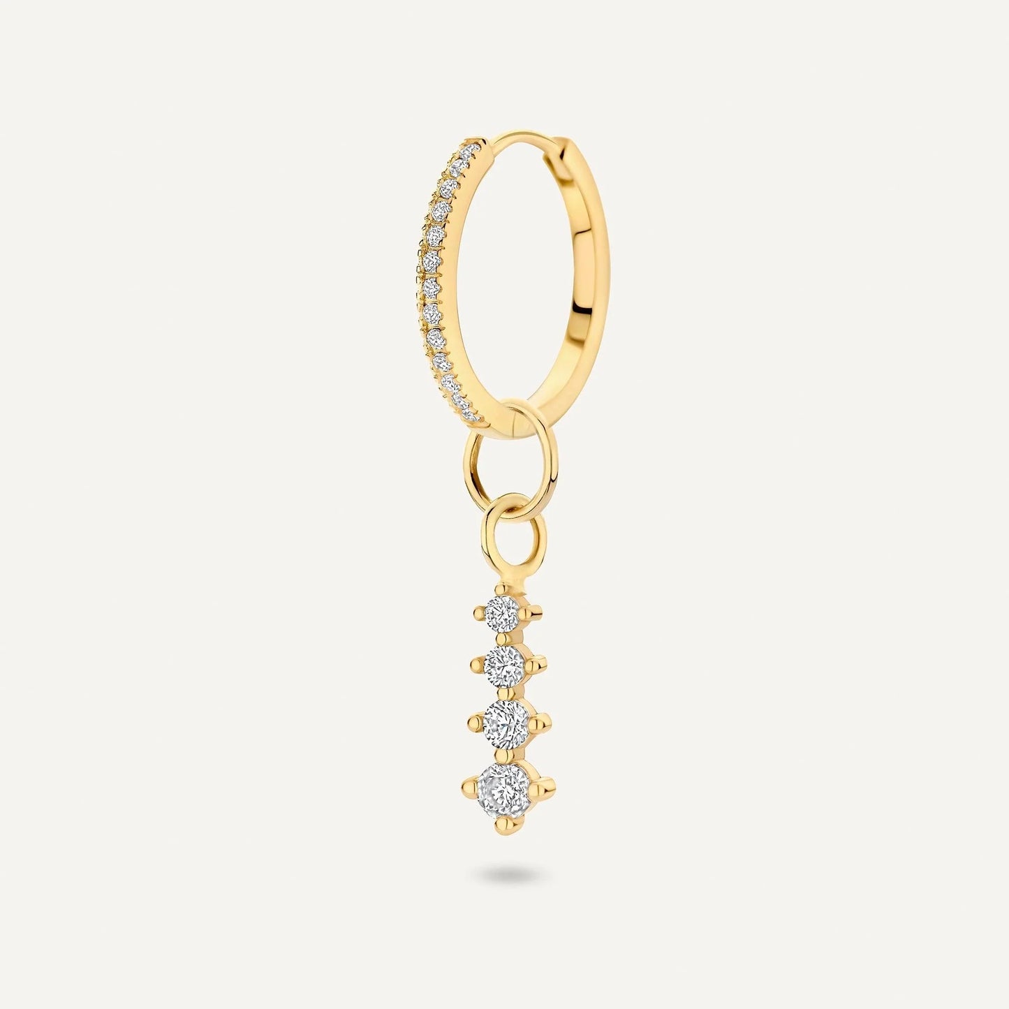 Moissanite Icicle Hoop Charm