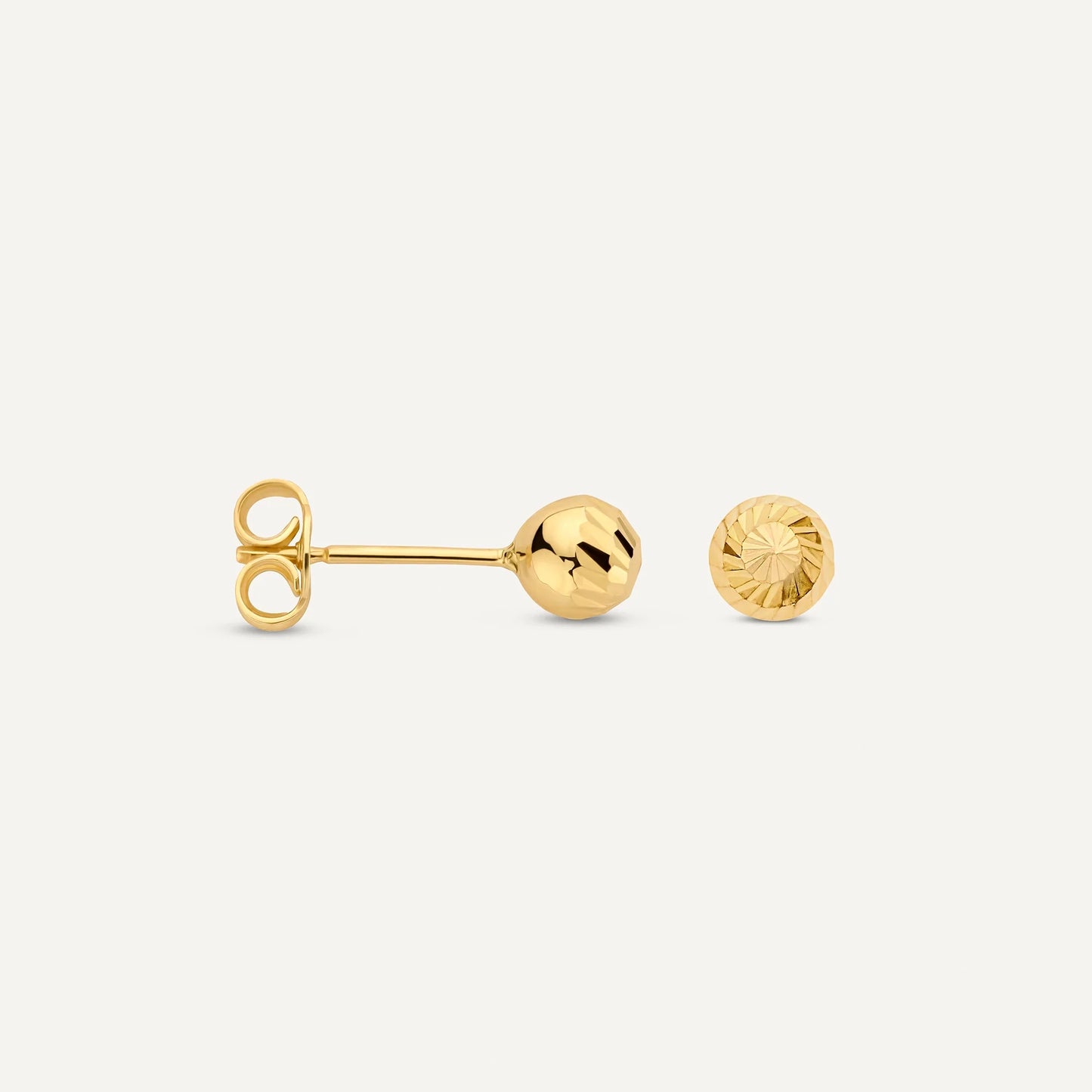 Diamond Cut Sphere Studs