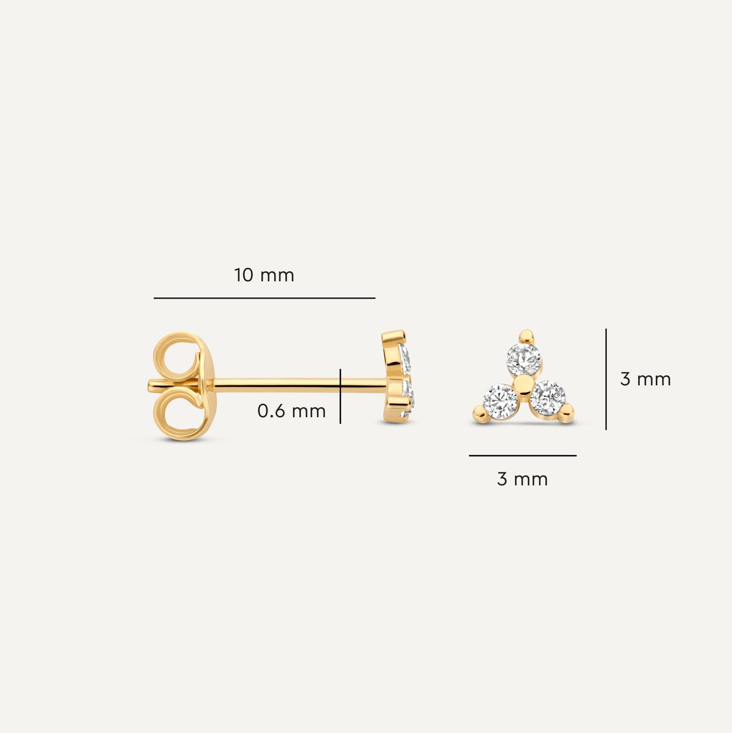 Moissanite Lotus Studs
