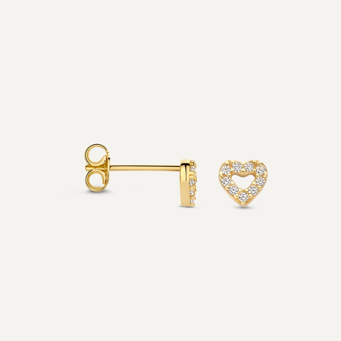Pav¨¦ Cubic Zirconia Open Heart Studs