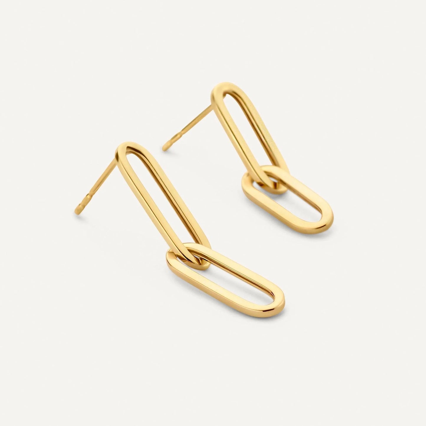 Double Paperclip Drop Earrings