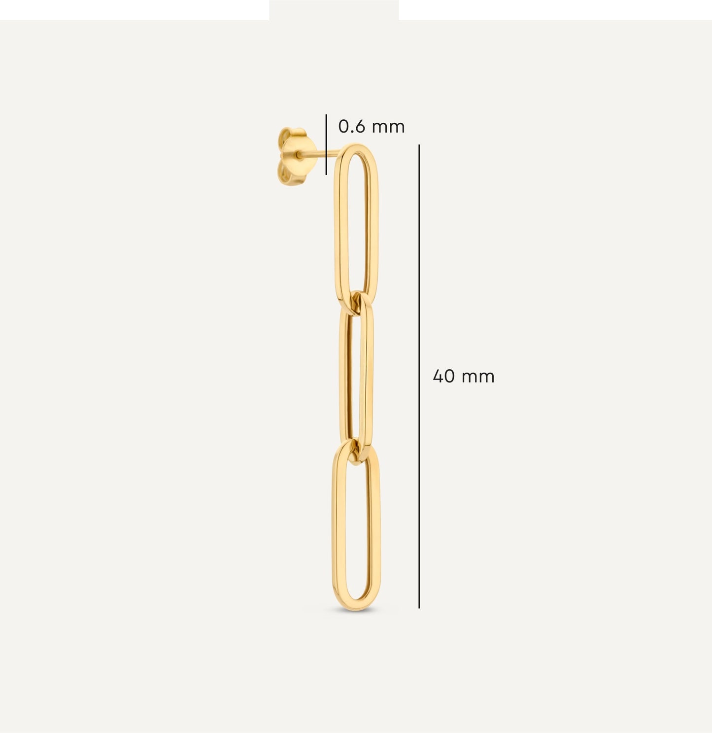 Triple Paperclip Drop Earrings