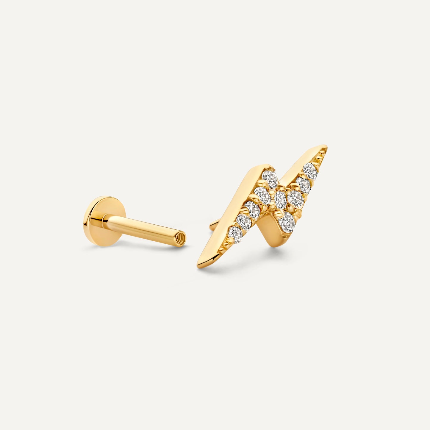 Diamond Lightning Bolt Piercing (0.05 ct)
