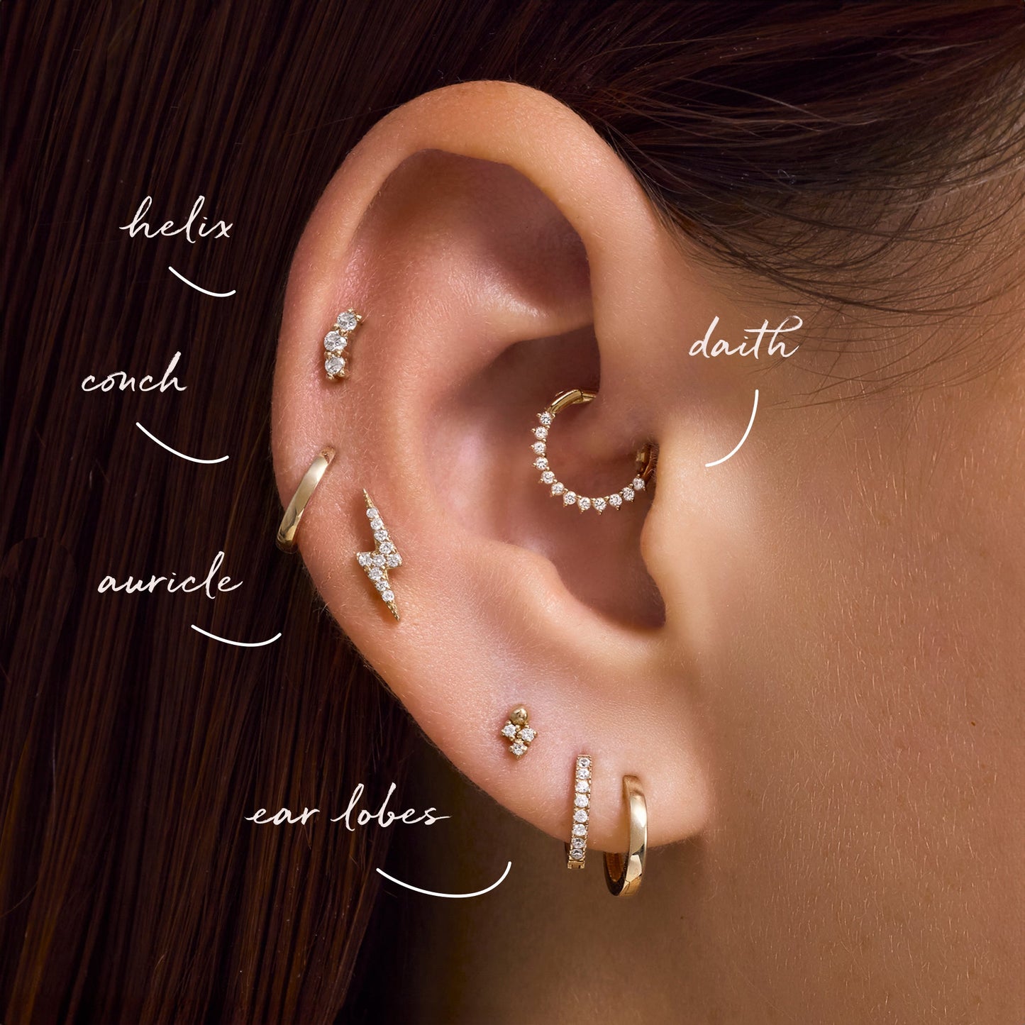 Diamond Sphere Cluster Piercing (0.02 ct)
