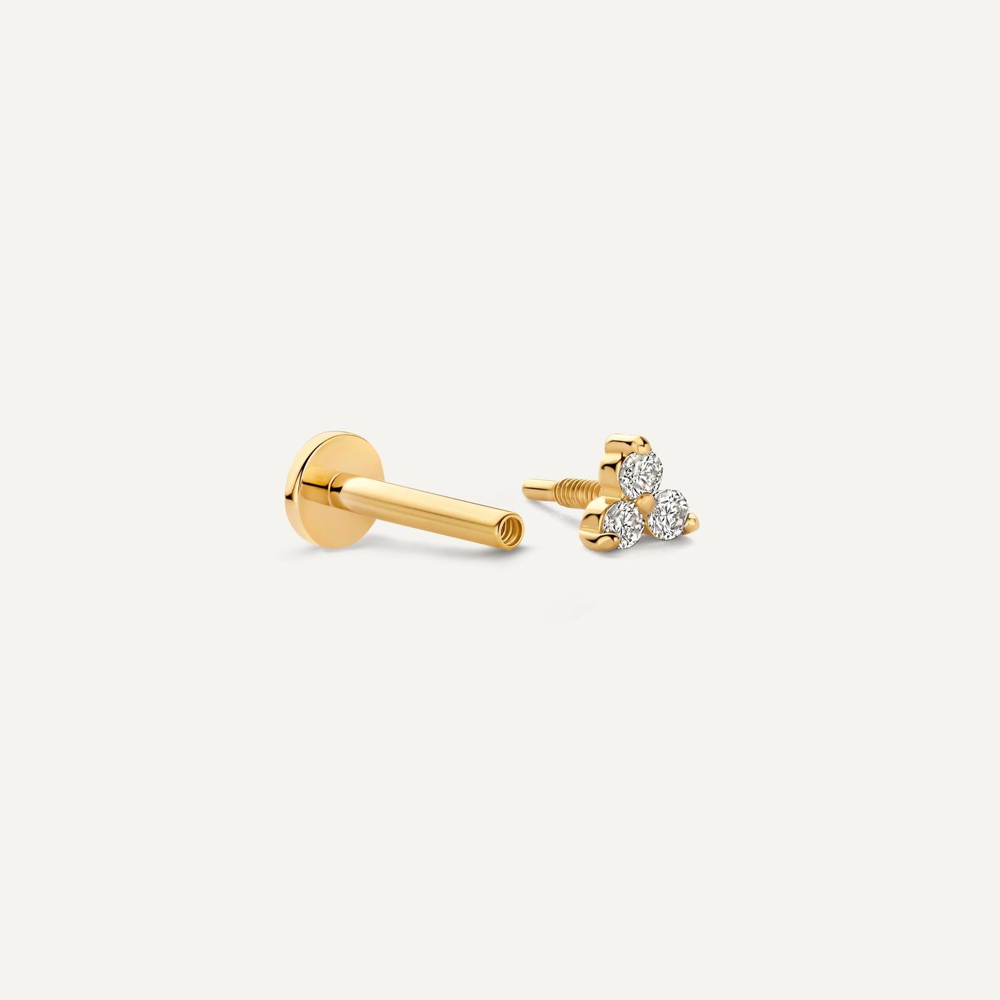 Mini Diamond Lotus Piercing (0.02 ct)