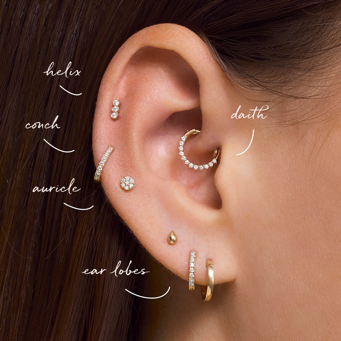 Threaded Diamond Bezel Set Piercing (0.03 ct)