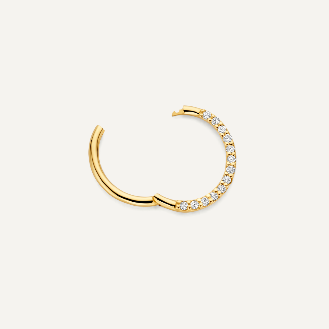 Pav¨¦ Diamond Daith Hoop Piercing (13mm) (0.06 ct)