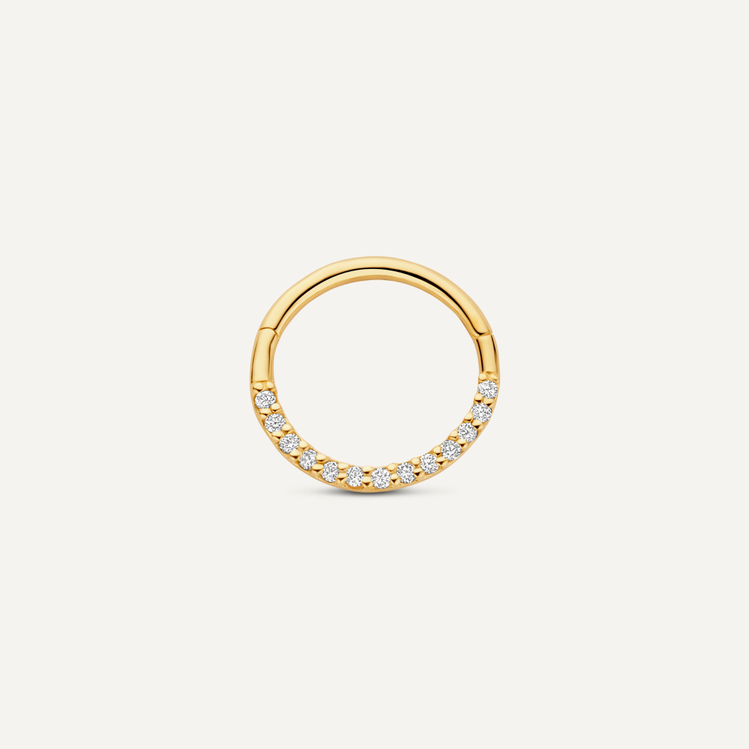 Pav¨¦ Diamond Daith Hoop Piercing (13mm) (0.06 ct)