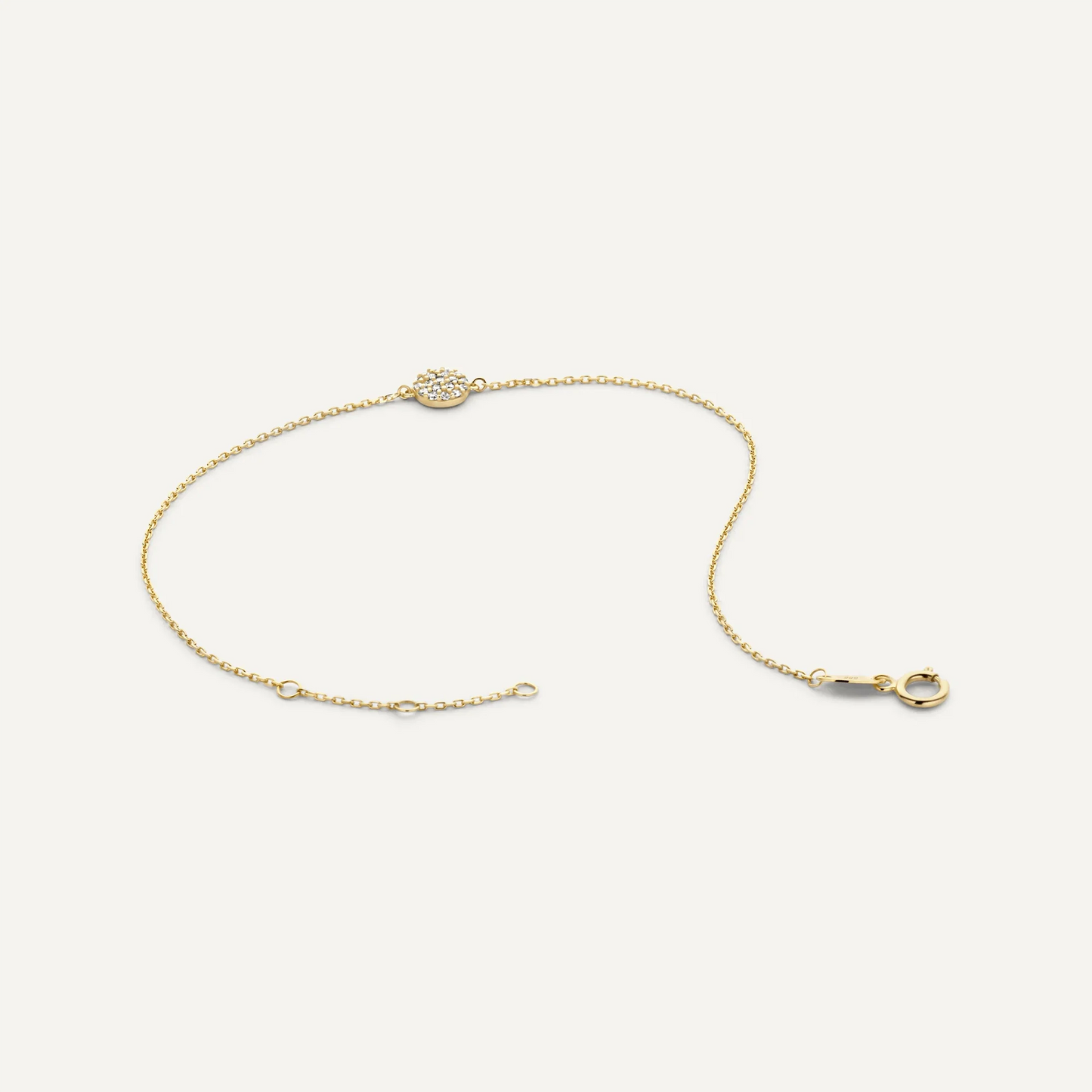 Pav¨¦ Cubic Zirconia Round Bracelet