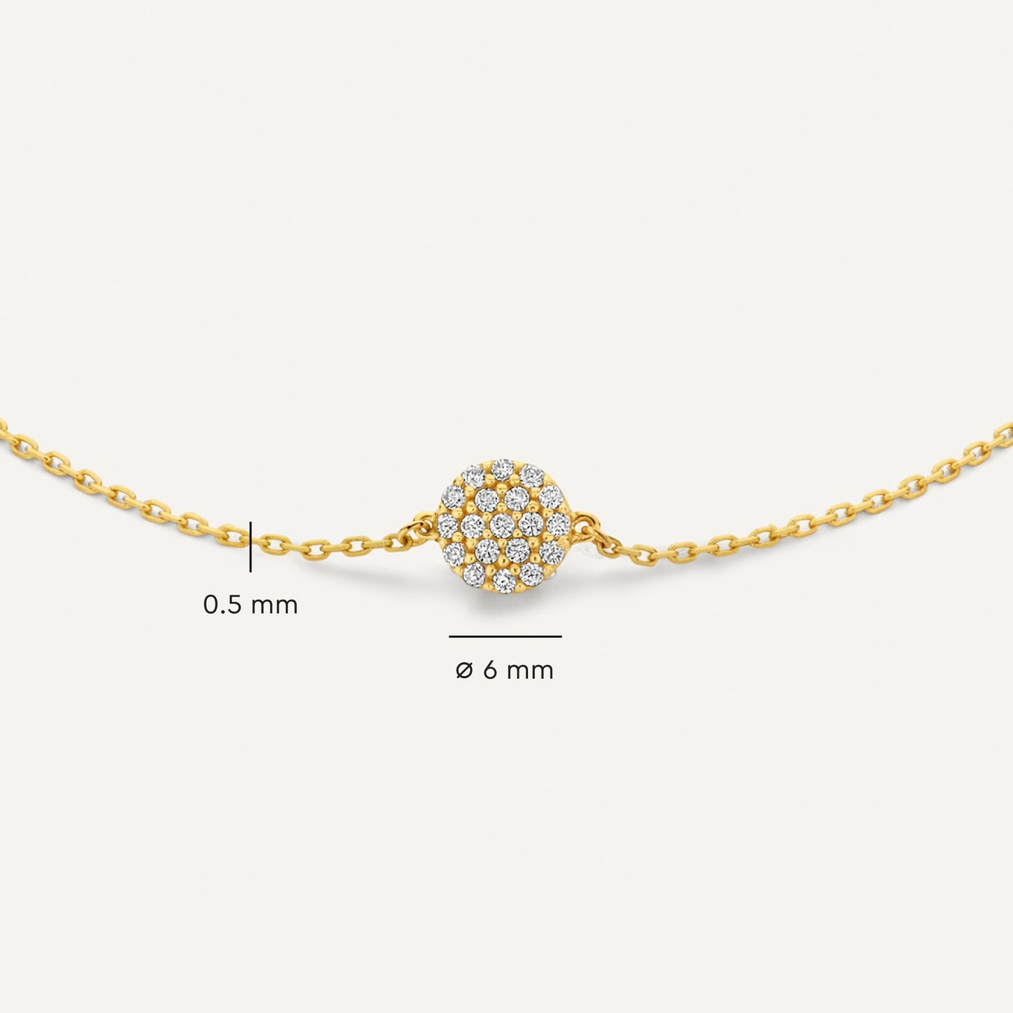 Pav¨¦ Cubic Zirconia Round Bracelet