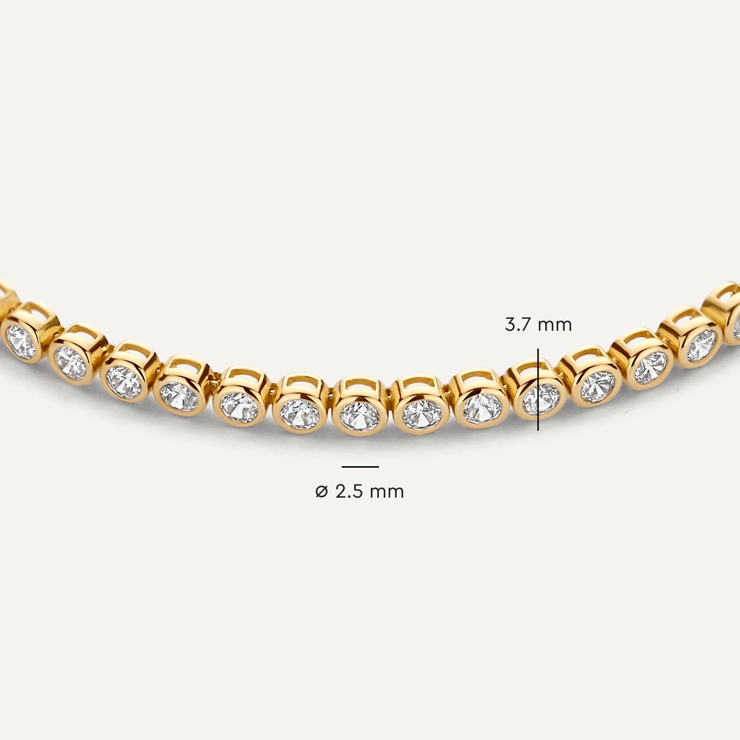 Bezel Set Cubic Zirconia Tennis Bracelet