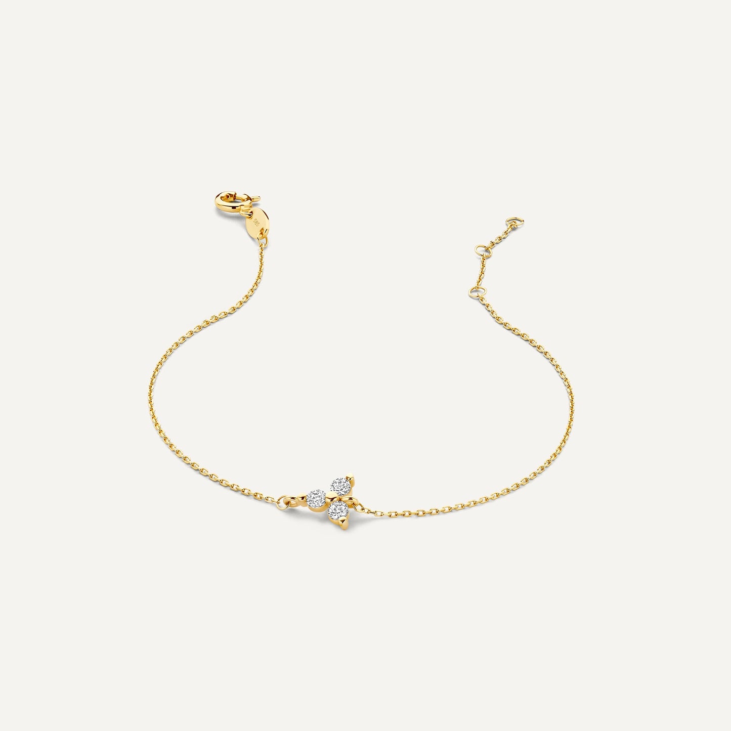 Cubic Zirconia Lotus Bracelet