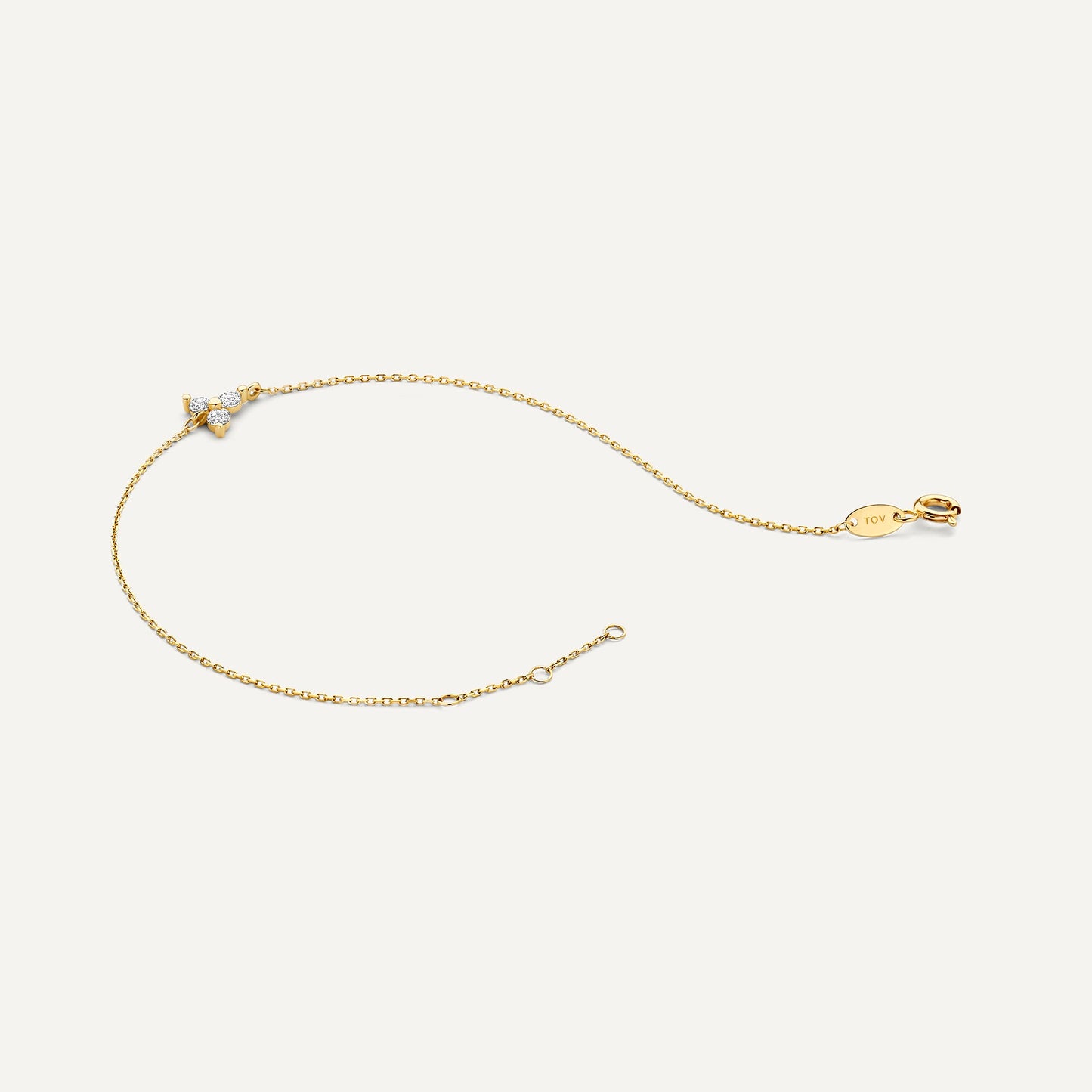 Cubic Zirconia Lotus Bracelet