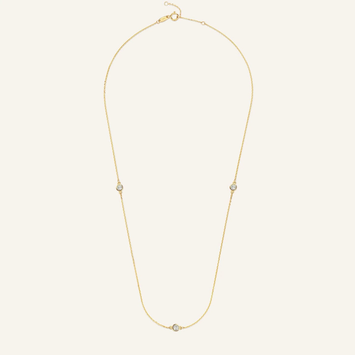 Satellite Bezel Set Cubic Zirconia Necklace