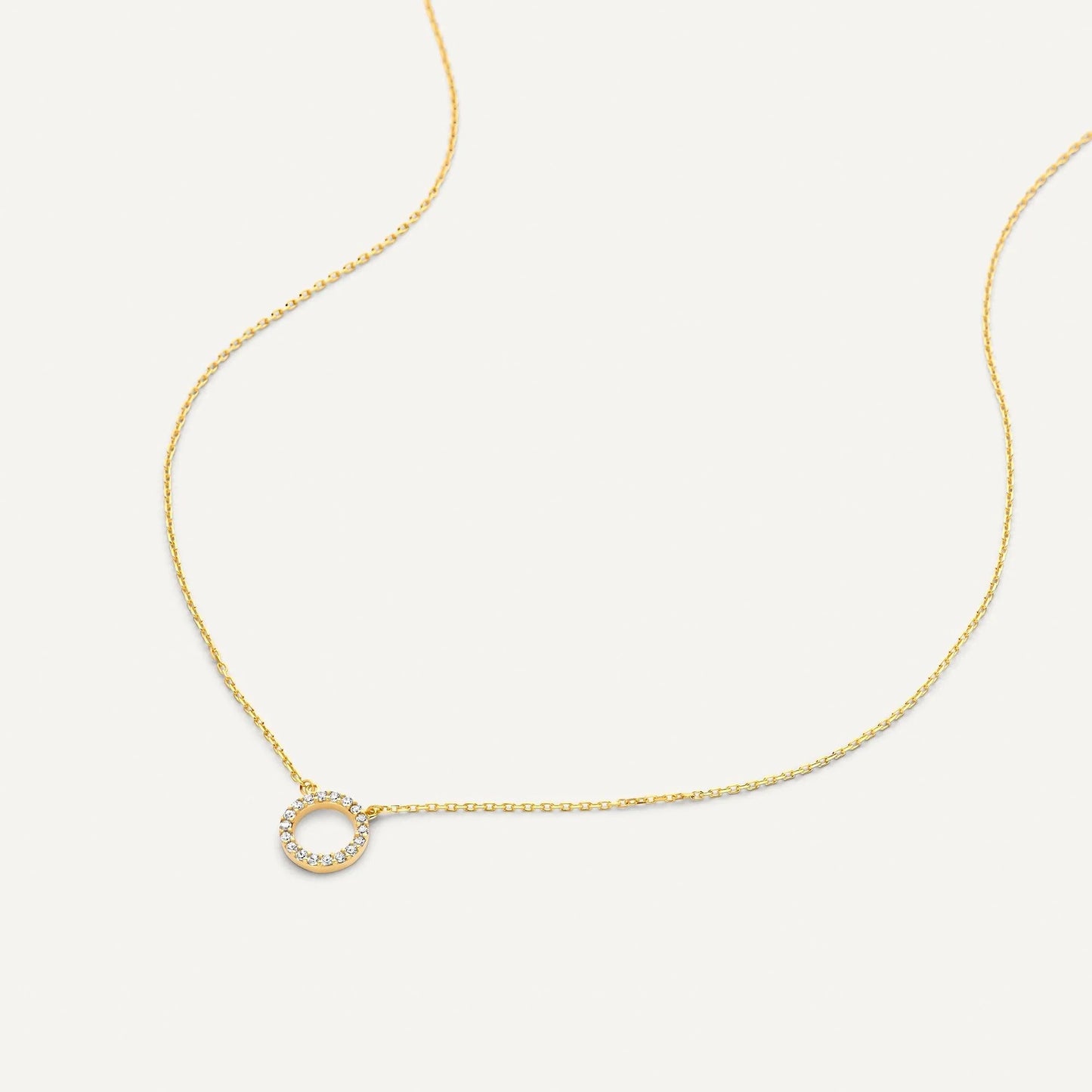 Pave Moissanite Halo Pendant Necklace