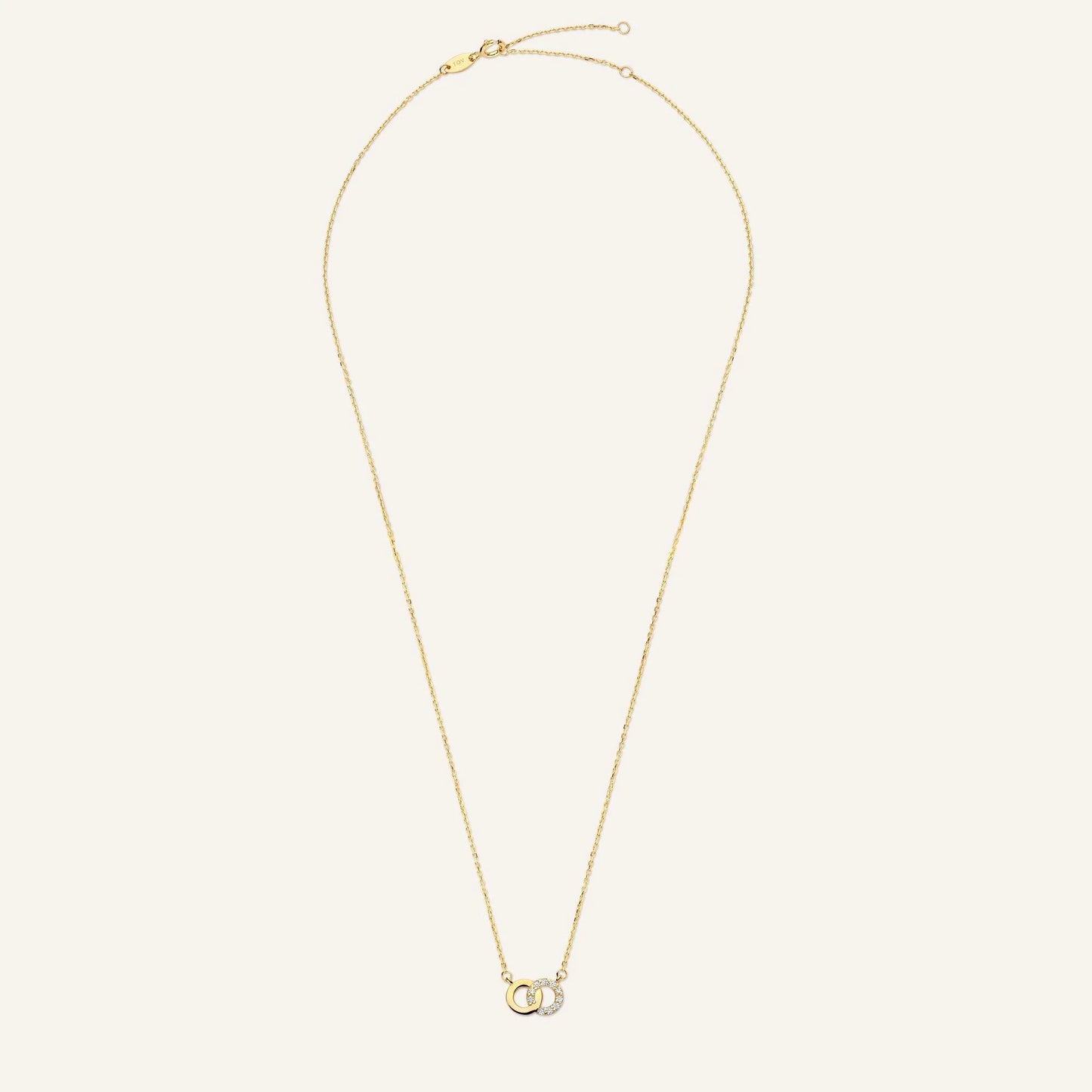 Pav¨¦ Cubic Zirconia Linked Infinity Pendant Necklace