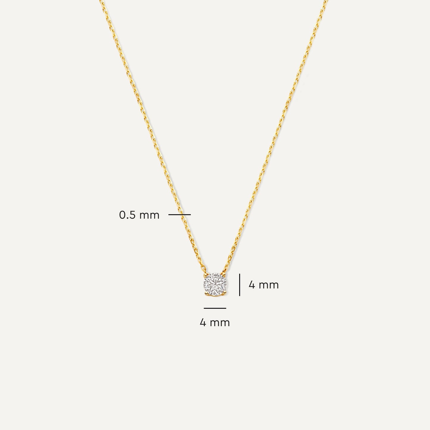 Round Cut Moissanite Pendant Necklace