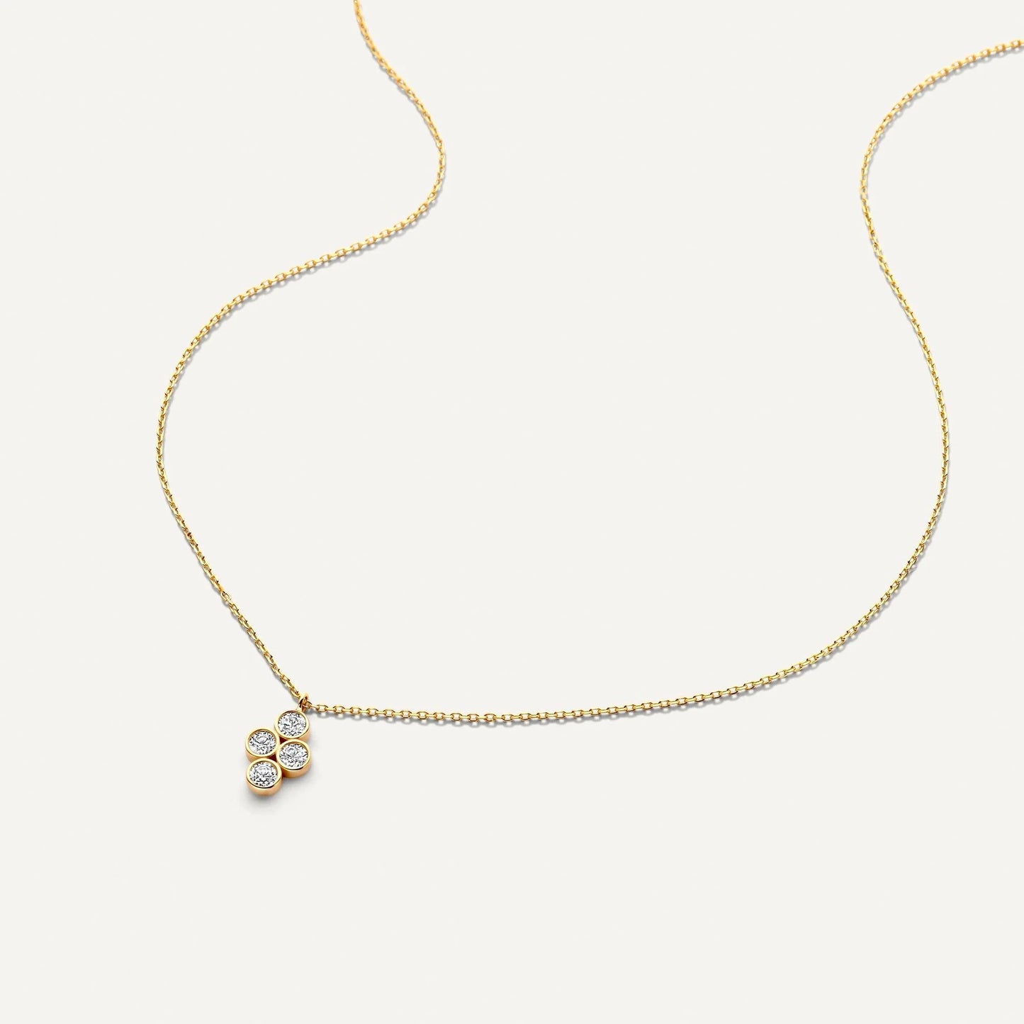 Moissanite Flower Pendant Necklace